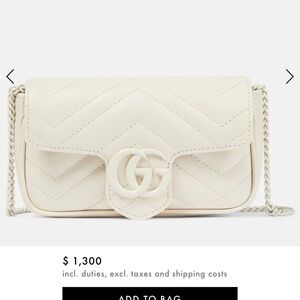 Gucci white bag